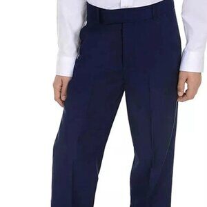 Calvin Klein Boy's Dress Pants Size 14 Regular Infinite Blue Flat Front 14R